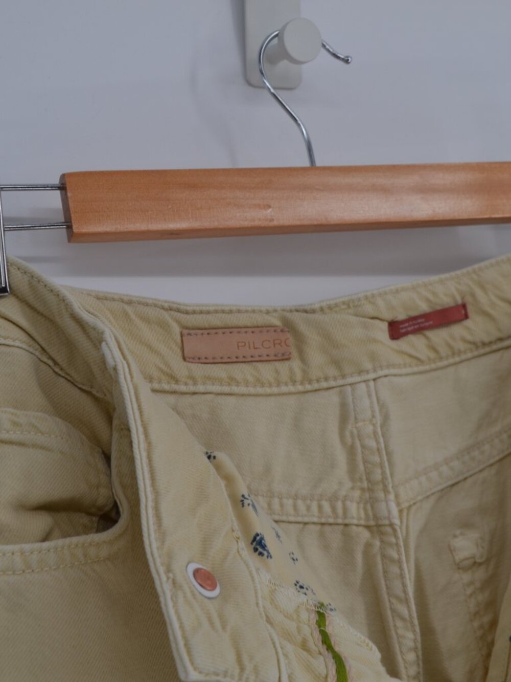 Anthropologie Pilcro The Annie Wide Leg Jeans 29 Natural Khaki Baggy High Rise - Picture 5 of 9